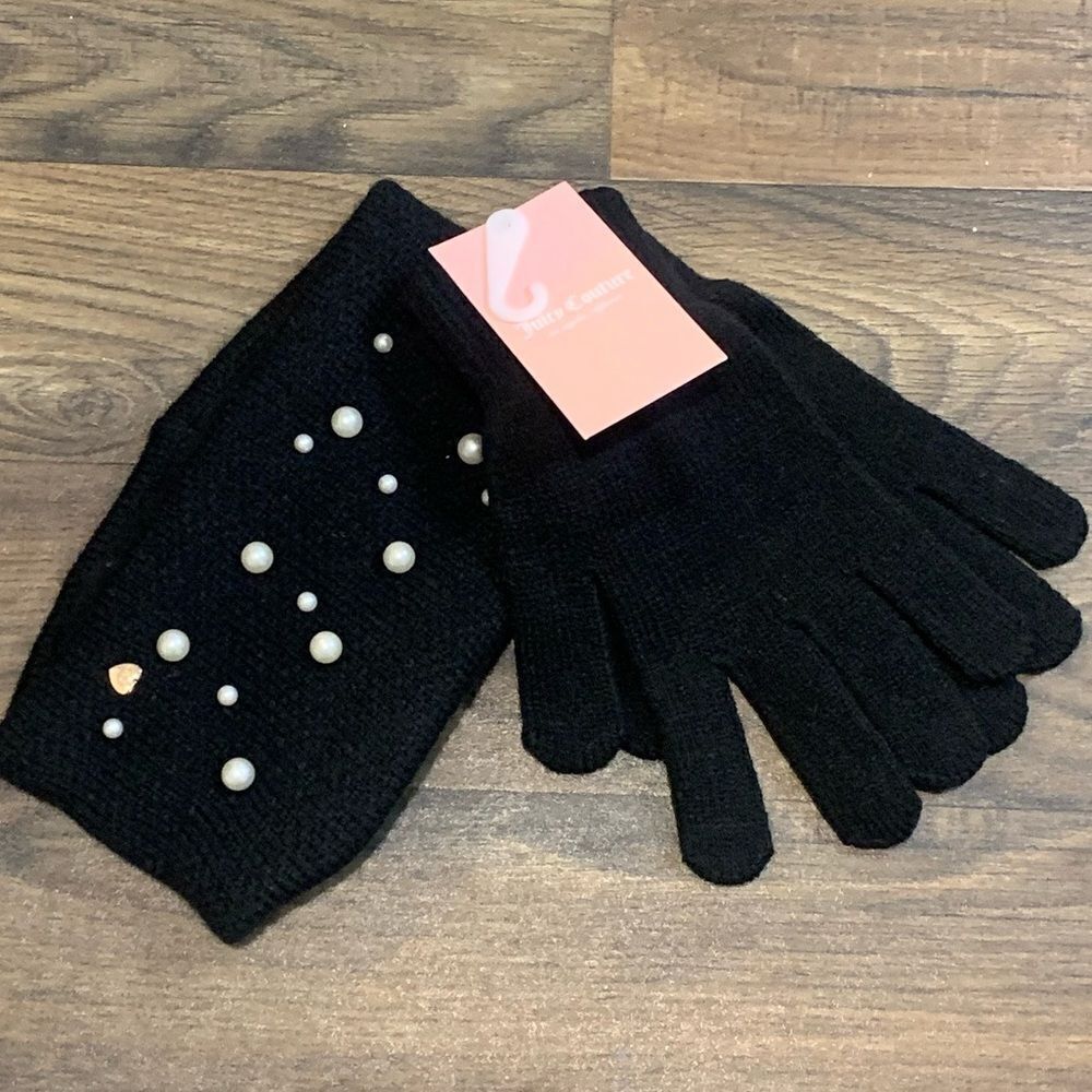 Pearl Juicy Couture Headband & Gloves Set